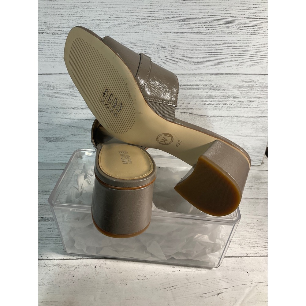 Michael Kors, beige leather mules, 8.5 - Picture 5 of 5